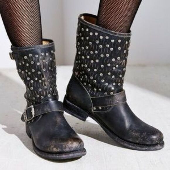Frye Jenna Studded Disc Vintage Antique Distressed...